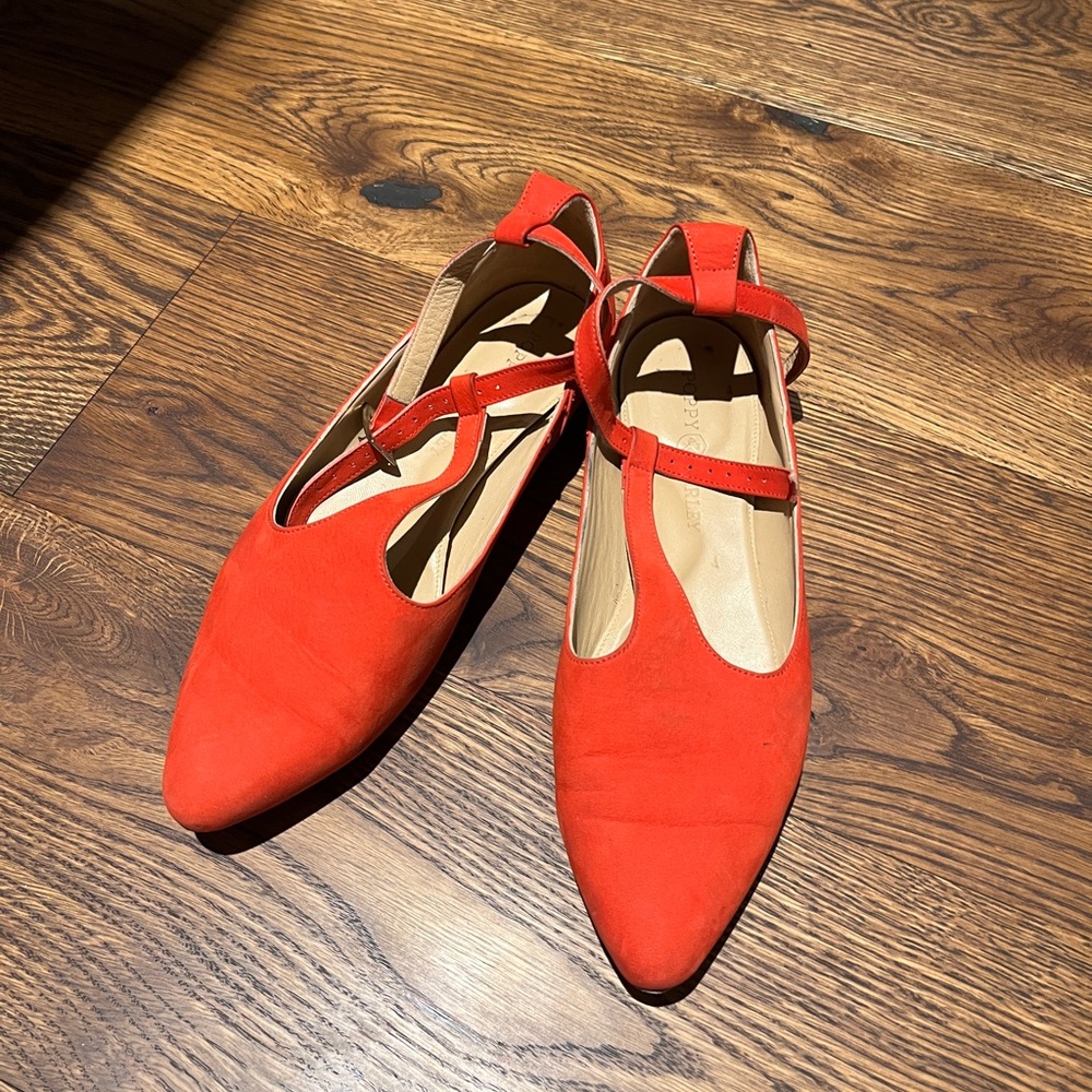 Poppy Barley Vibrant Red Flats